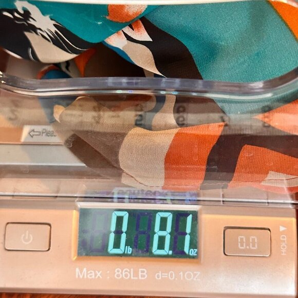 Orange Chiffon Kurta With Embellished Patch & Geometric Floral Pattern - Picture 12 of 13